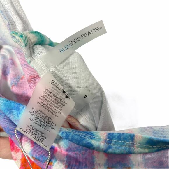 BLEU ROD BEATTIE Tankini Top Size 4 NWT Swim Tie Dye Day Tripper Beach Halter - Picture 6 of 7